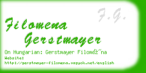 filomena gerstmayer business card